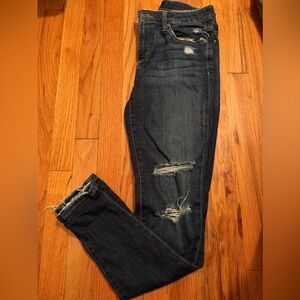 Joe's Jeans Dark Blue Distressed Skinny Jeans
